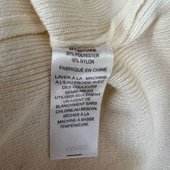 Cali Be 1/2 Zip Cream Pullover Lightweight Sweater Size M - Picture 6 of 9